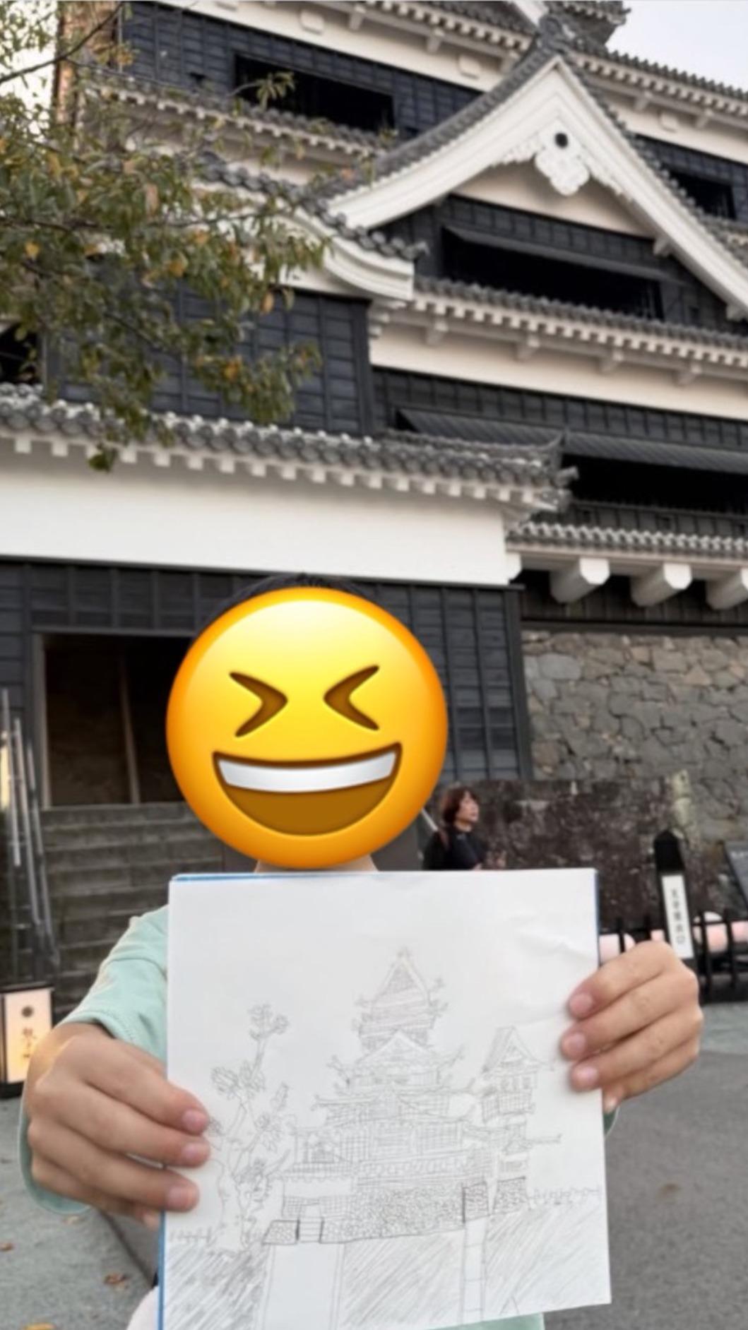 蔡桃貴發揮他驚人的藝術天賦,僅花「20分鐘」就完成畫作。(圖/翻攝自IG@tsaigray2018)