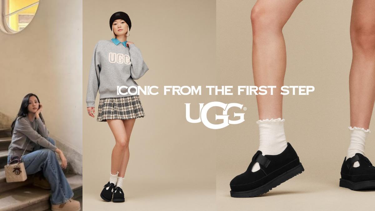 UGG Goldenstar Mary Jane鞋款將木屐鞋結合瑪莉珍外型,並保留UGG招牌的輕盈與高舒適度。(圖/翻攝自@sooyaaa__ ig、UGG官網)
