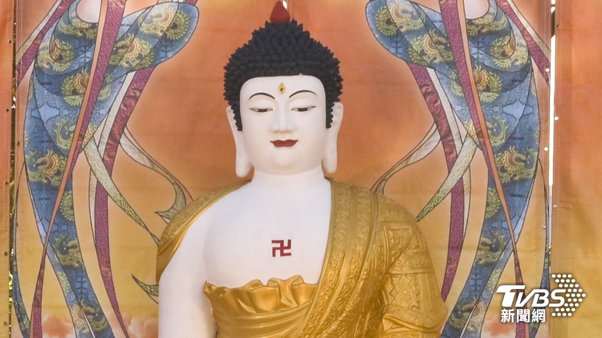 佛教的「卍」字與納粹符號開口不同。前者往左,後者為右側且旋轉45度。(示意圖/shutterstock達志影像)