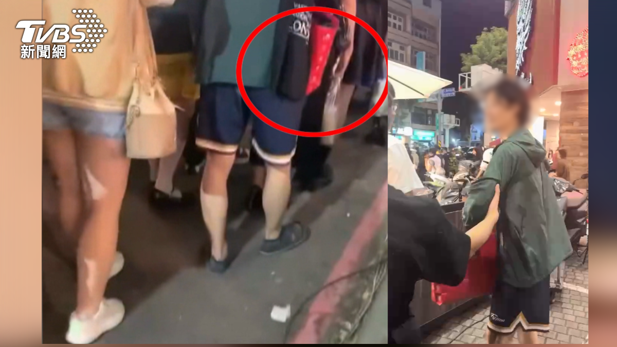 綠衣男混萬聖派對專拍白裙女!眼尖民眾當場抓包怒圍剿「手機全是裙底照」(圖/民眾提供)