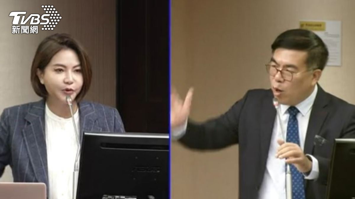 國民黨立委陳菁徽與環境部長彭啓明。(圖/TVBS)