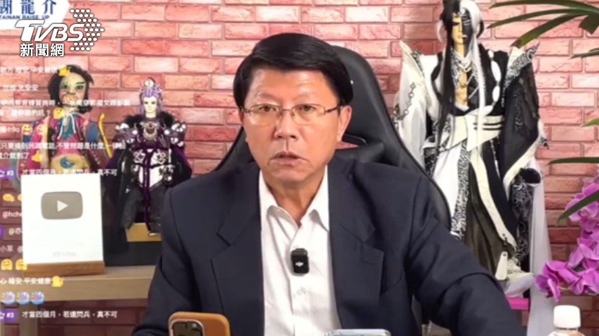 國民黨立委謝龍介說，總統賴清德屬意的台南市長人選，第一是立委林俊憲，第二是謝龍介。（圖／TVBS）