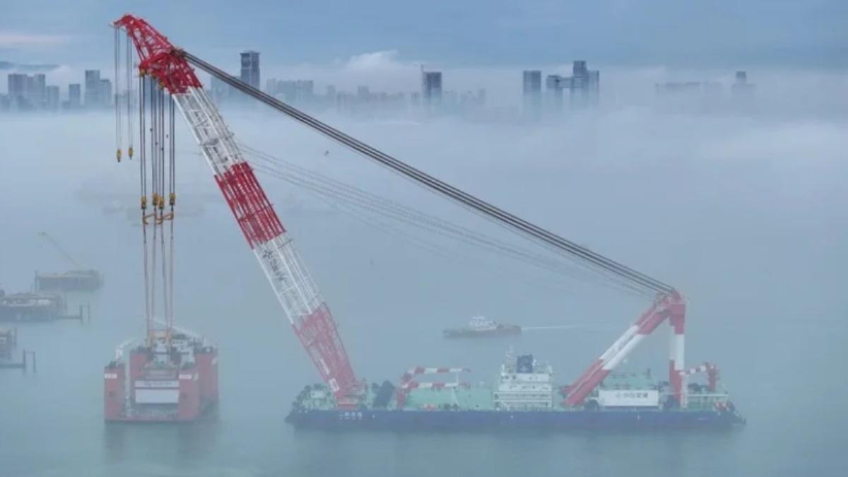 金廈跨海大橋的廈門段，預定於明年啟用。而我國政府基於考量國家安全風險，尚未批准建造金門段。(圖／海峽導報)