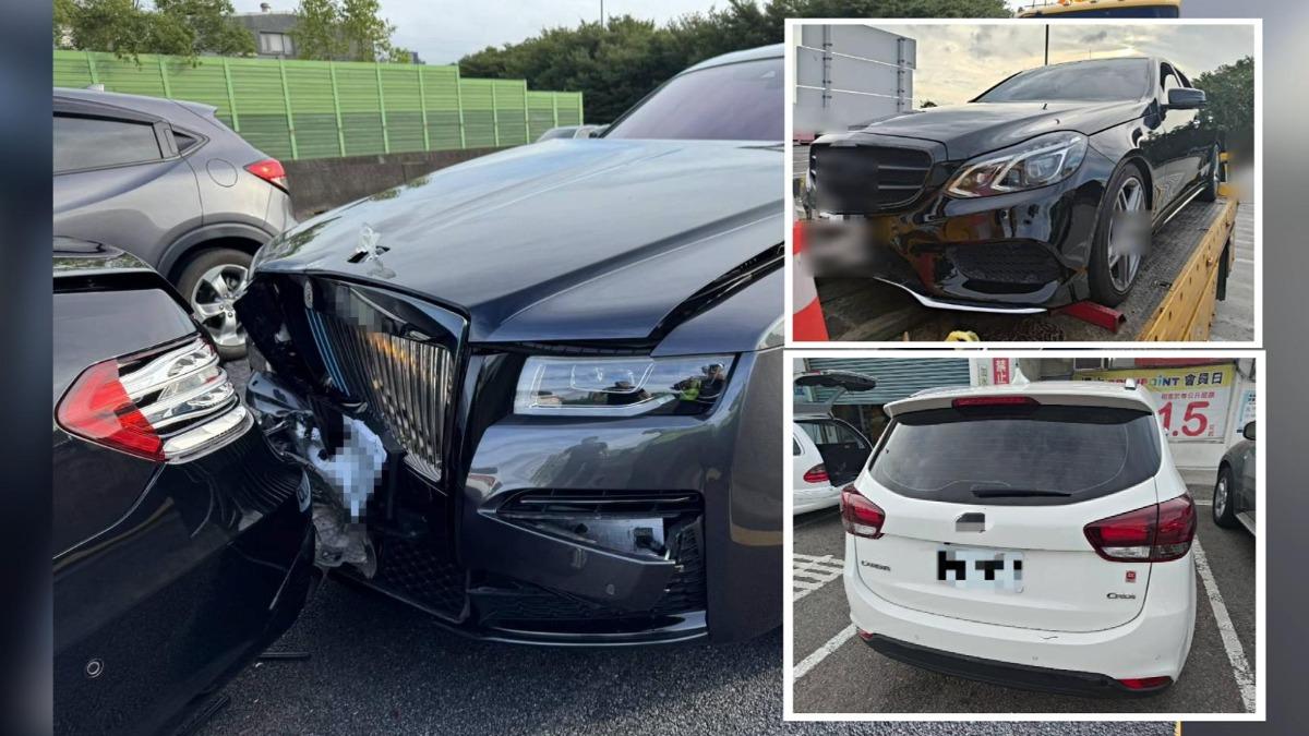 蔡姓男子疑似因操作不當,波及另外兩部轎車。(圖/民眾提供)