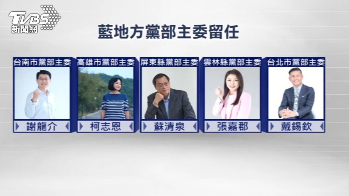 台北市黨部主委由戴錫欽留任。（圖／TVBS）