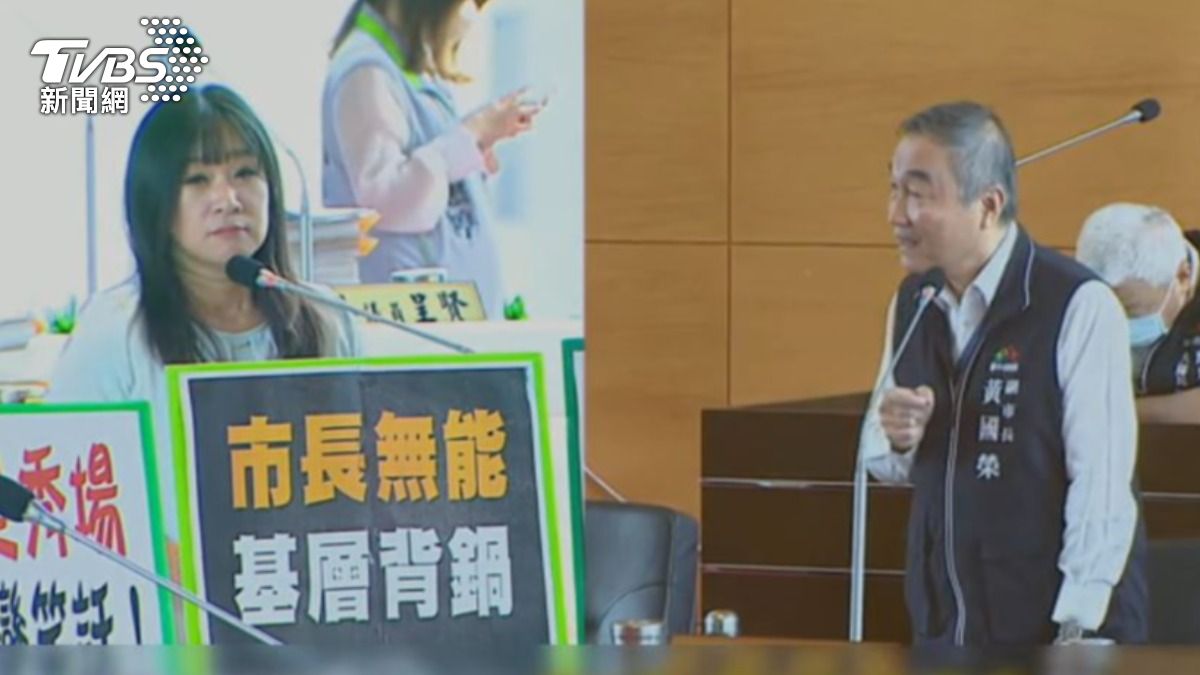台中市副市長黃國榮議會備詢。(圖/TVBS)