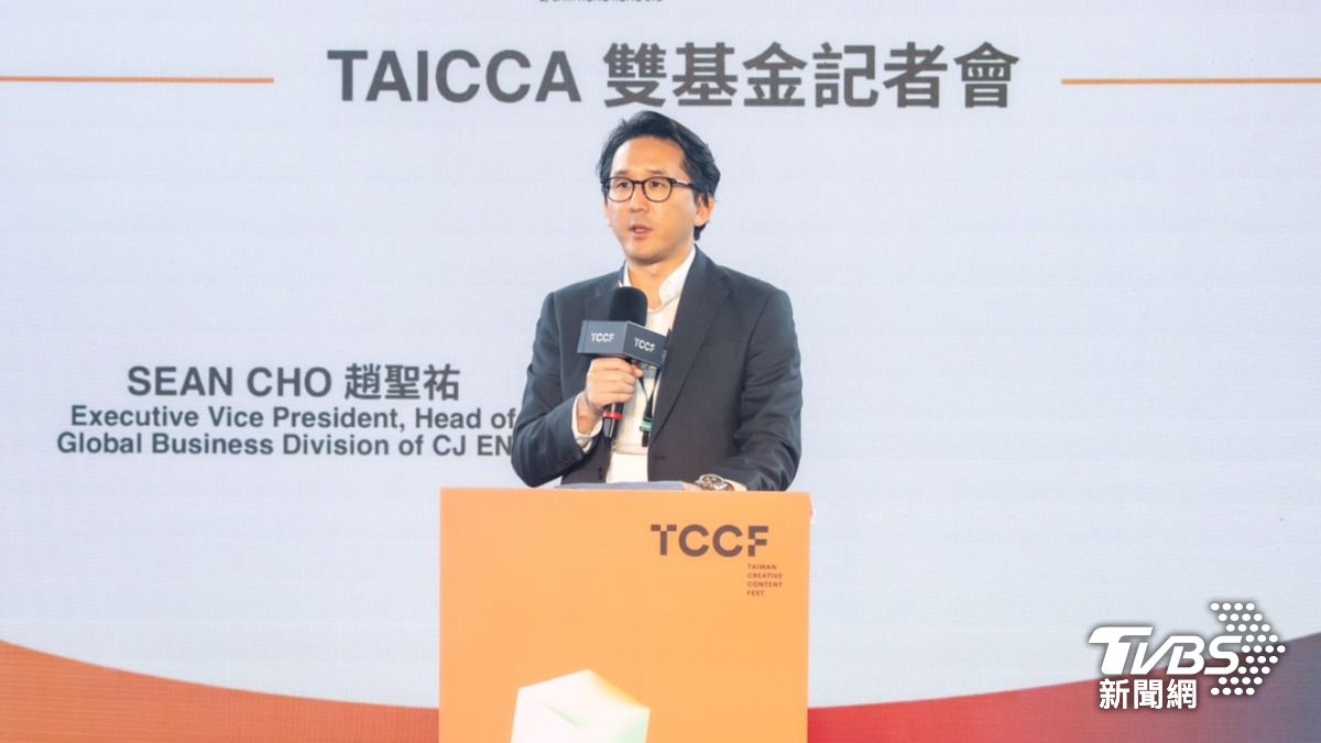 CJ ENM全球業務部執行副總裁趙聖祐期盼讓更多人聽見台灣獨特的故事。(圖/TVBS)