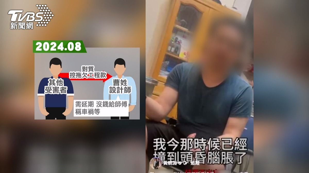  台中屋主「付200萬」沒裝修　設計師認挪用款項卻不起訴。(圖／TVBS) 