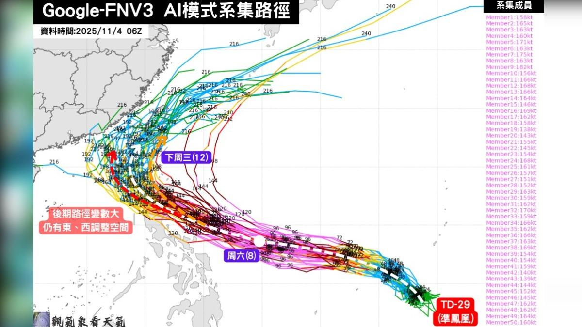 天氣/鳳凰颱風恐升強颱!AI預測路徑曝 專家嘆:全台再迎降雨