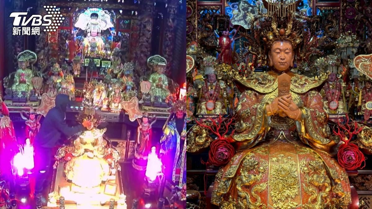 潛入南方澳進安宮竊「珊瑚媽祖」2千萬配飾 兩賊逃12小時被逮