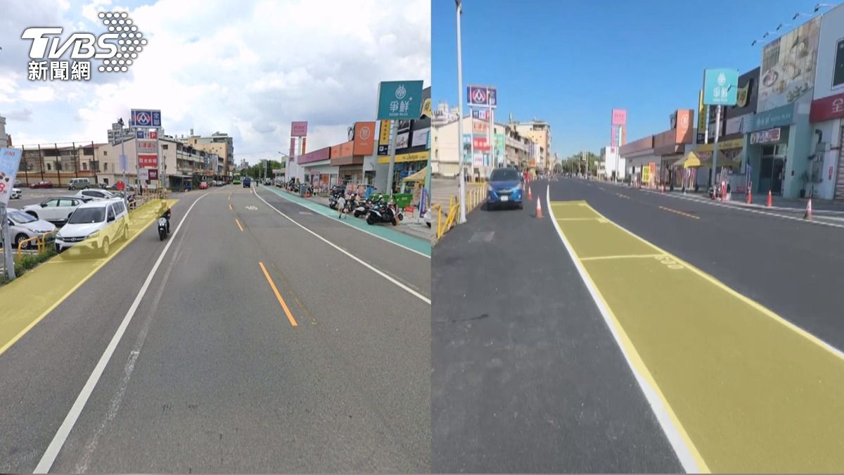停車格被畫在距離路緣約2公尺的位置,讓人感到十分不安。(圖/TVBS)