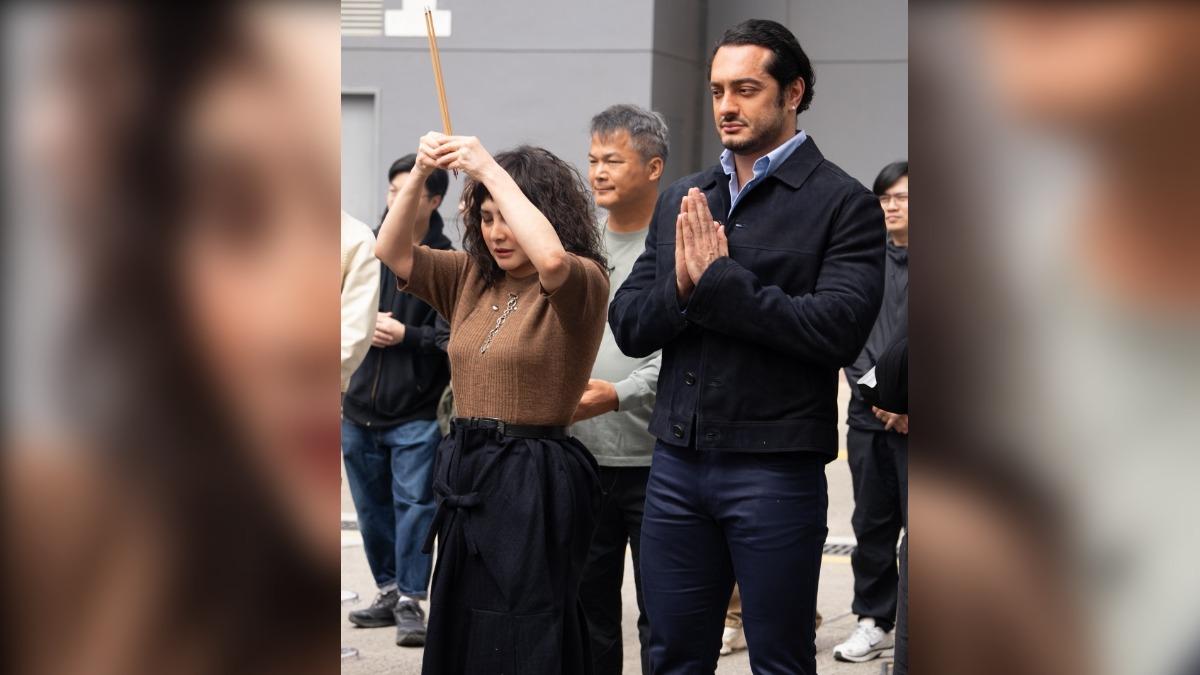 何超儀、波斯男神Iman出席《拾荒法師2》開鏡儀式。(圖/852Films提供)