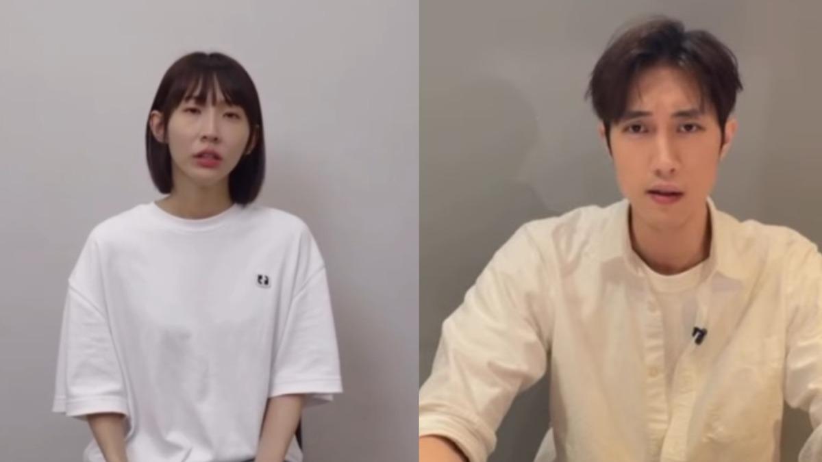粿粿(左)和范姜婚變雙方都拍影片控訴對方的種種。(圖/翻攝自IG)