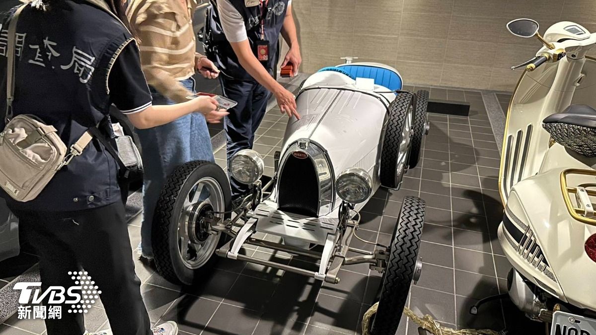 查扣賽道之王Bugatti Typ35,全台限量6台(圖/調查局提供)