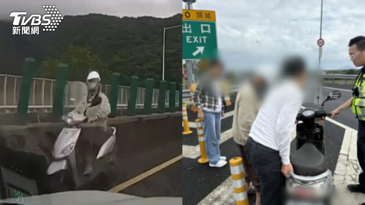 82歲老翁誤闖國道還逆向。(圖/TVBS)