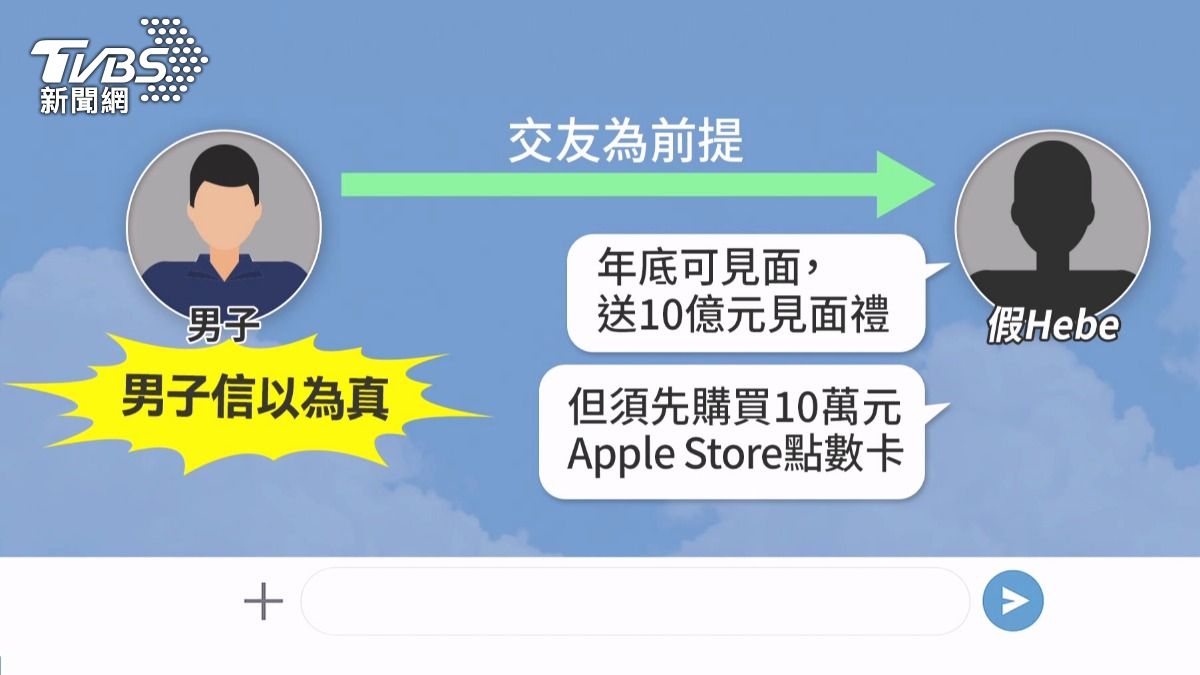 網友稱送10億　男欲買10萬點數卡遭攔。(圖／TVBS)
