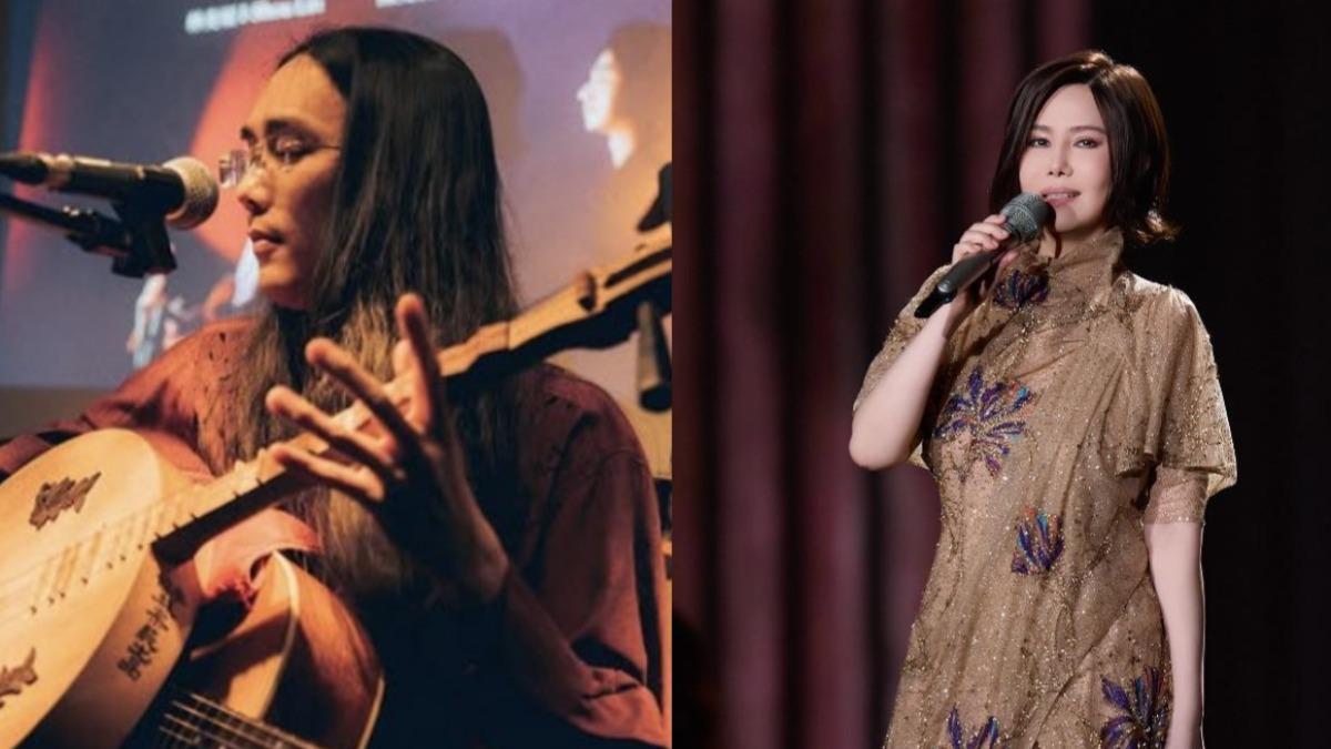 百合花主唱奕碩擔任江蕙演唱會和聲。（圖／翻攝自百合花樂團IG、寬宏藝術提供）