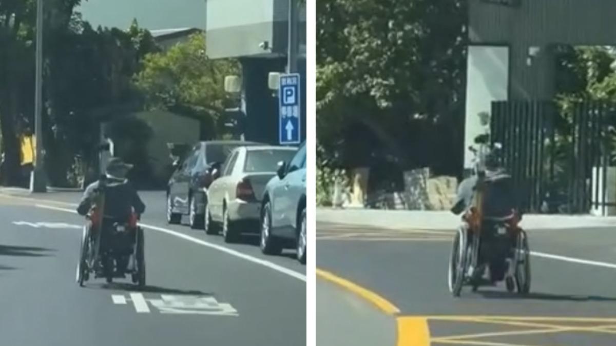 南投輪椅伯大馬路狂飆!超殺過彎 網驚呆封:頭文字W