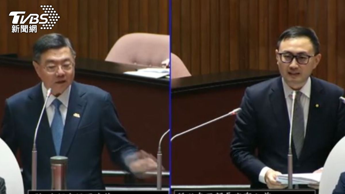 行政院長卓榮泰與國民黨立委廖先翔。(圖/TVBS)
