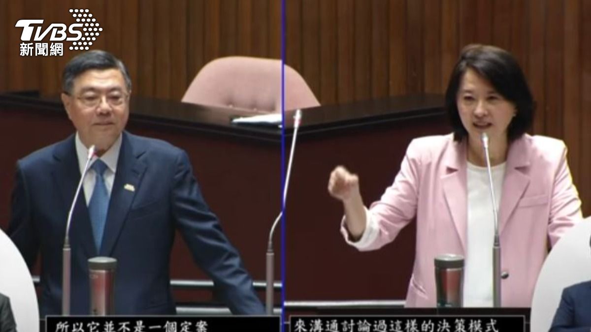 行政院長卓榮泰與國民黨立委王鴻薇。(圖/TVBS)