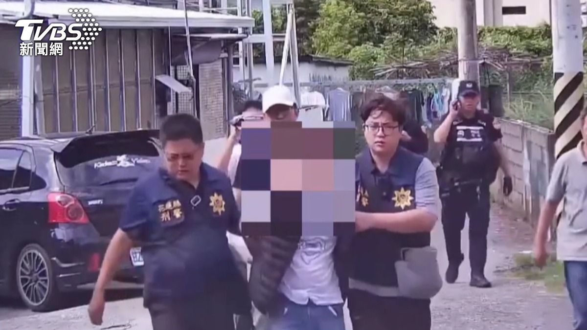 犯嫌與友人外出吃飯遭逮捕。(圖/TVBS)