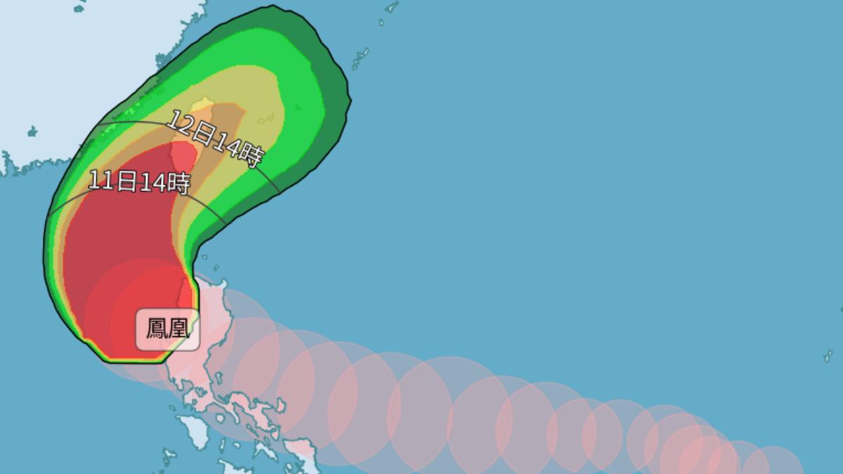 天氣/鳳凰颱風估提早登陸 最新暴風圈侵襲率「北北基數據變了」