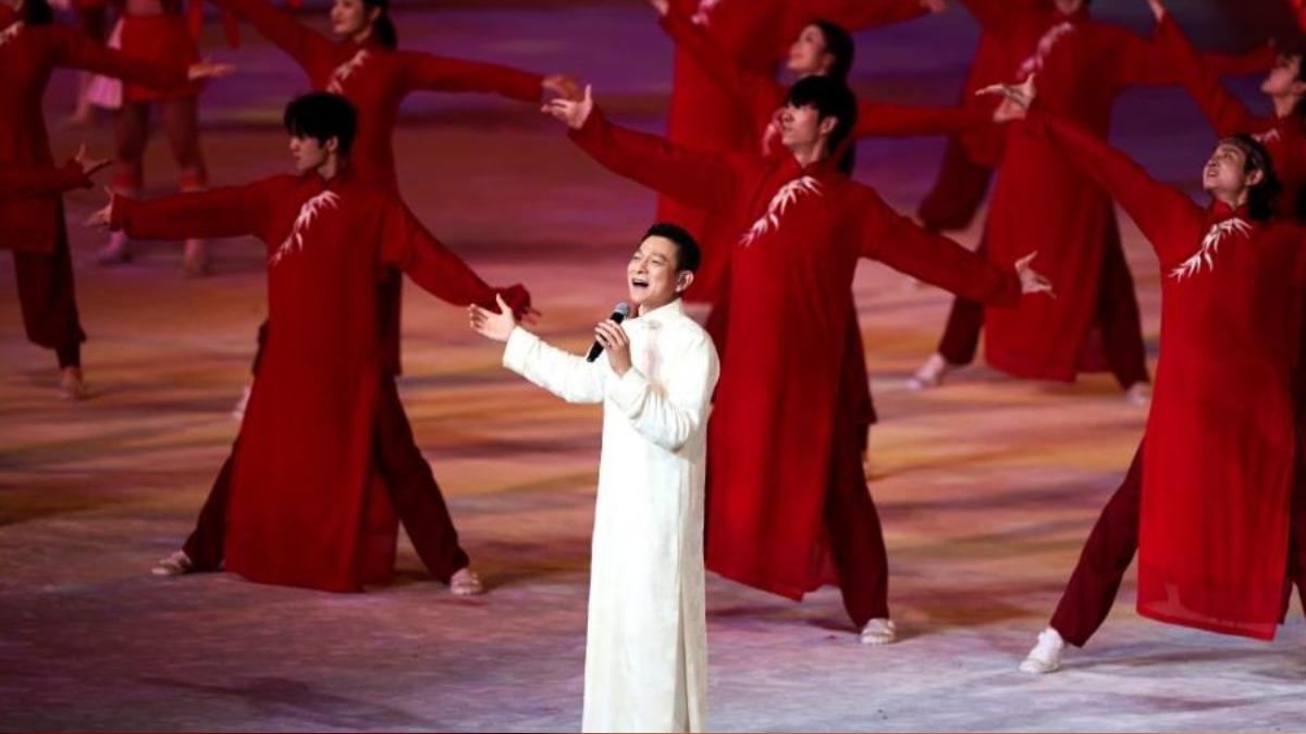 粵港澳齊辦全運會,容祖兒、陳小春、劉德華助陣。(圖/央視)