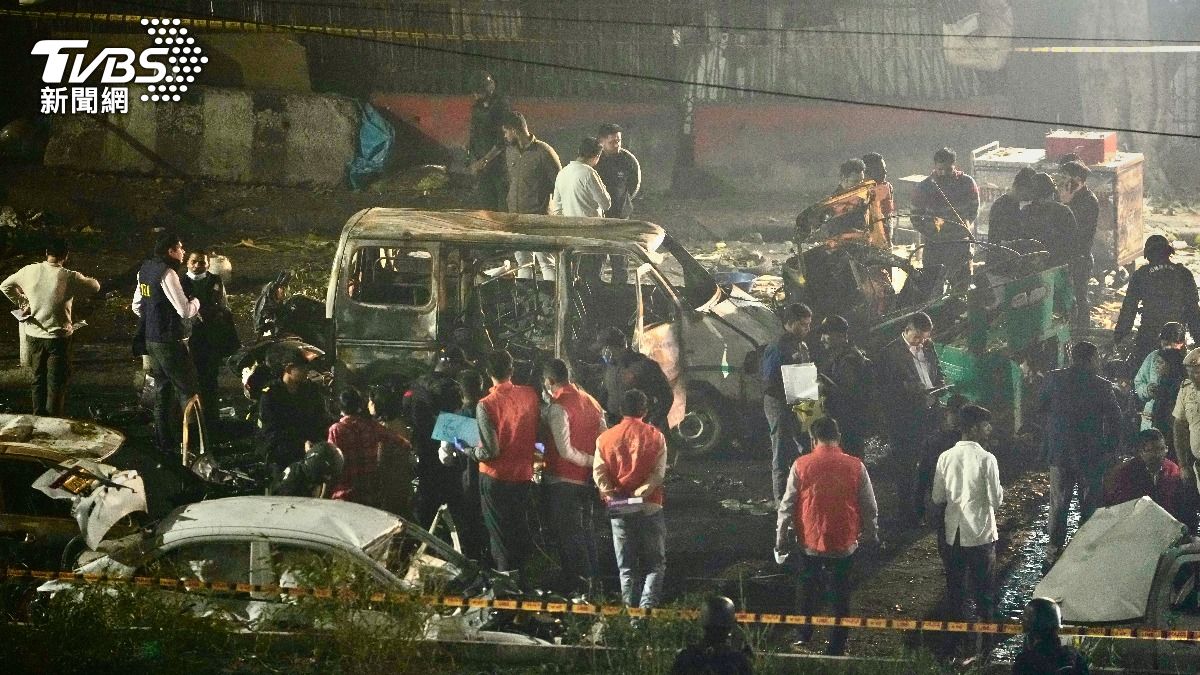 印度德里紅堡附近發生汽車爆炸案。（圖／達志影像美聯社）