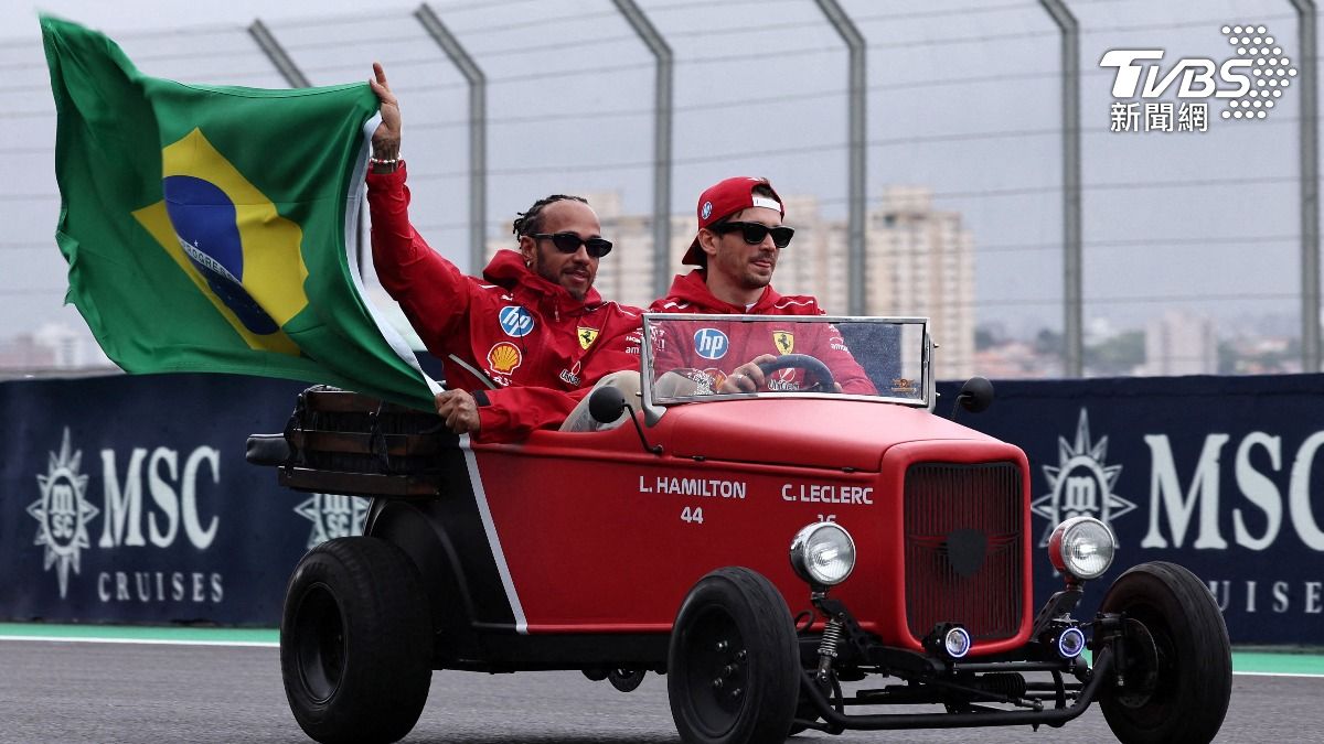 Charles Leclerc 和 Lewis Hamilton 在巴西站雙車退賽,車隊一分未取。(圖/達志影像路透社)