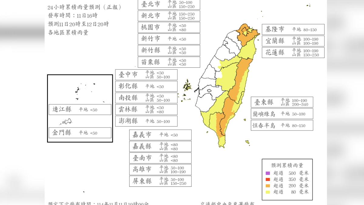天氣/週三鳳凰颱風假?10縣市明停班停課達標 風雨預測曝