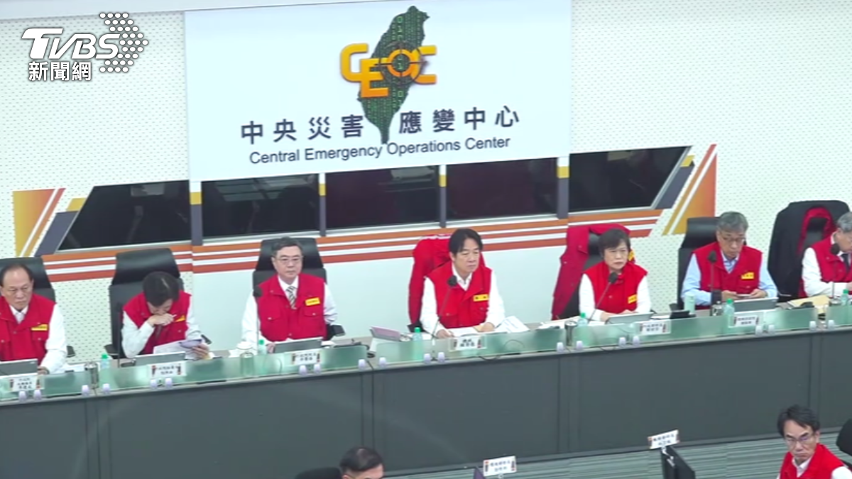 中央災害應變會議(圖/TVBS)