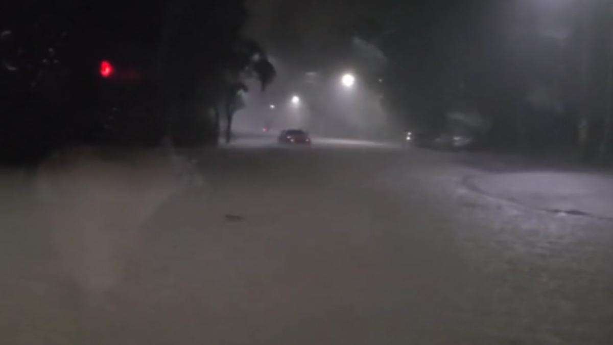 宜蘭暴雨成災,山區、市區都有淹水情況。(圖/TVBS)
