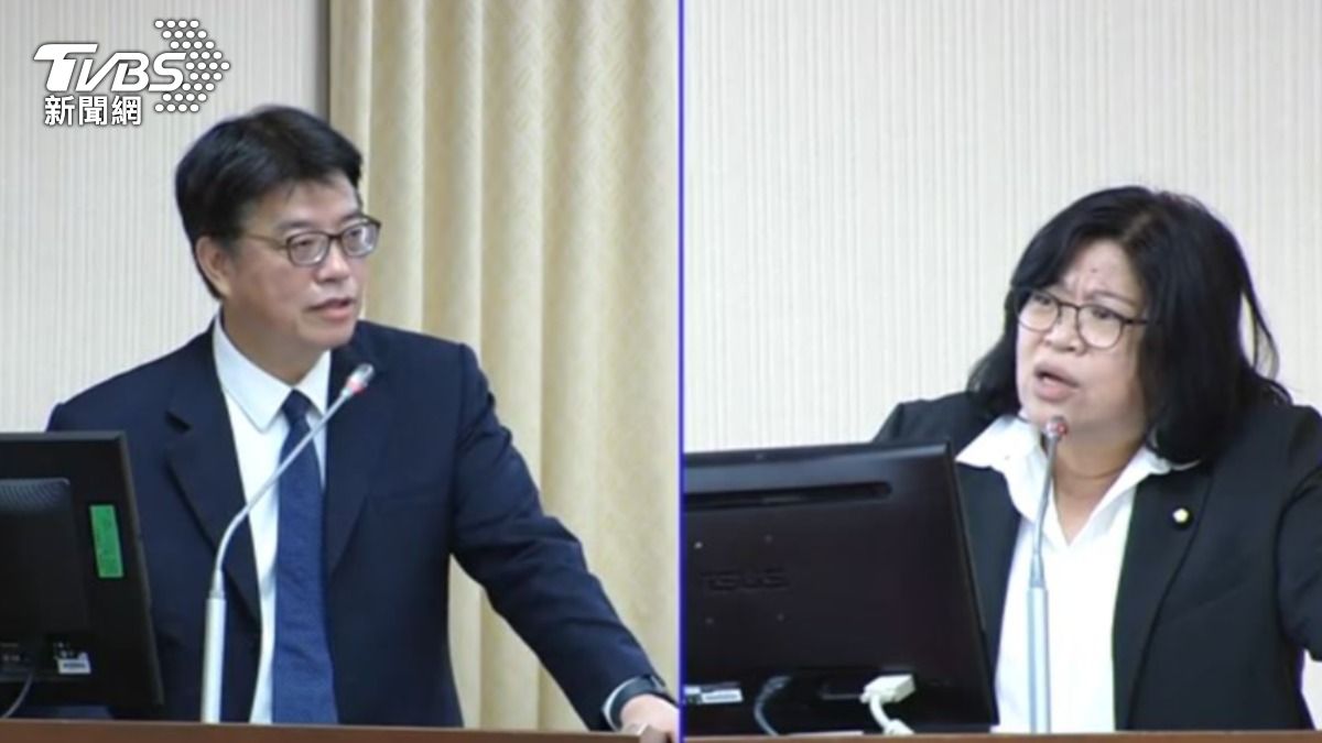 陸委會主委邱垂正與民進黨立委王美惠。(圖/TVBS)