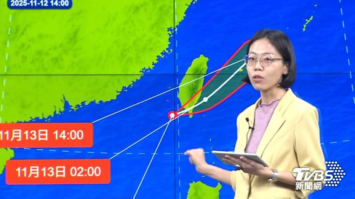 鳳凰颱風預估週三晚間登陸恆春後,將迅速通過陸地並出海。(圖/TVBS)