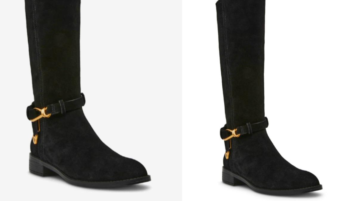 STEVE MADDEN Xtreme 結飾扣帶長靴。(圖/STEVE MADDEN 官網)