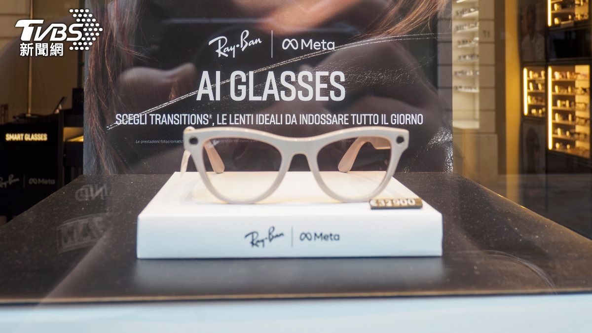 Meta公司旗下智慧眼鏡「Ray-Ban Meta」。(示意圖/達志影像shutterstock)