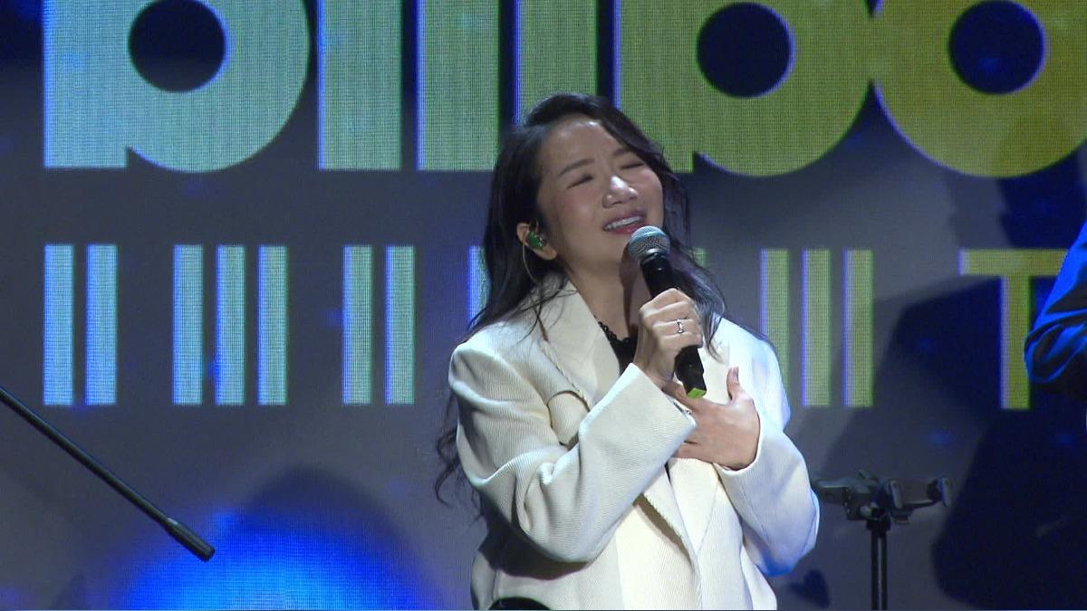 「Billboard Live TAIPEI」開幕記者會邀請主持人陶晶瑩。（圖／TVBS）