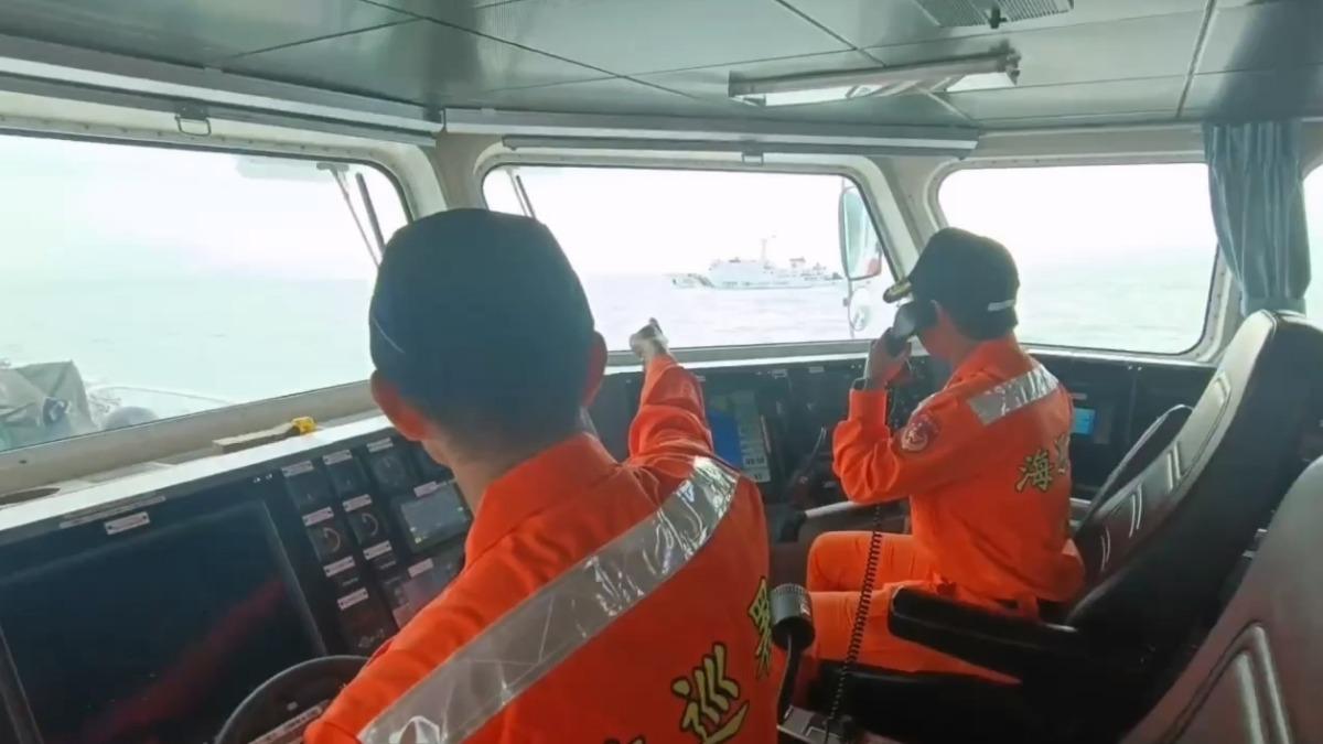 逾一個月中國海警再次侵擾金門海域。（圖／海巡署提供）
