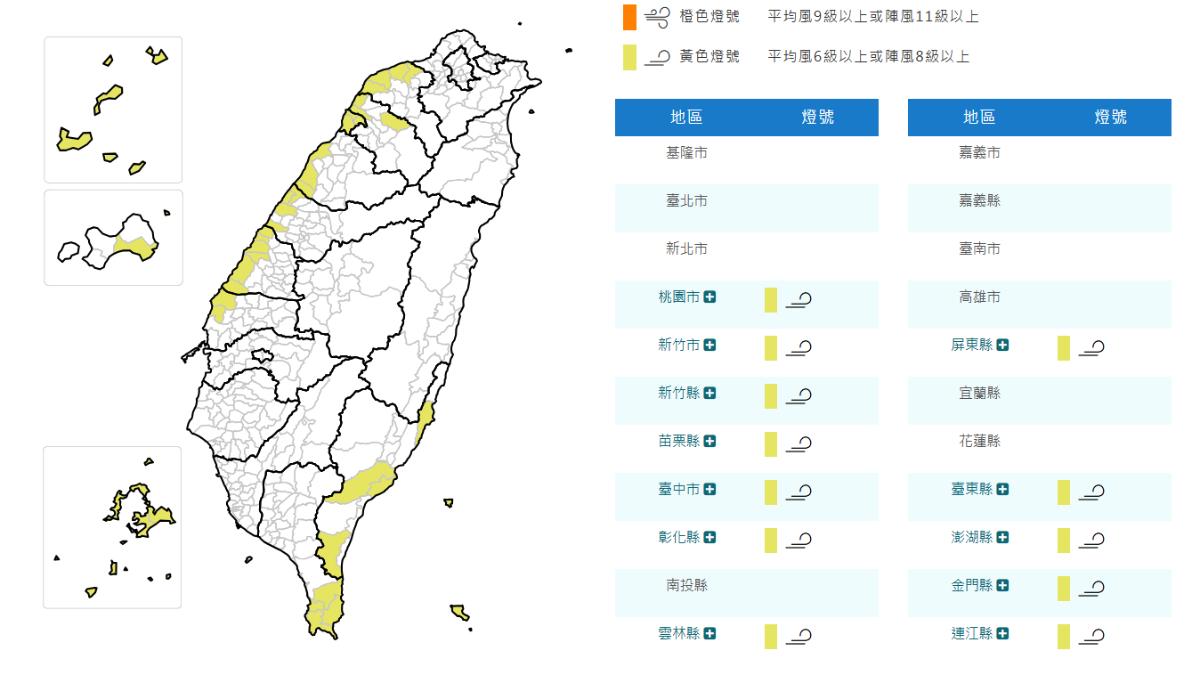 天氣/東北季風偏強 氣象署發12縣市強風特報:留意8級陣風