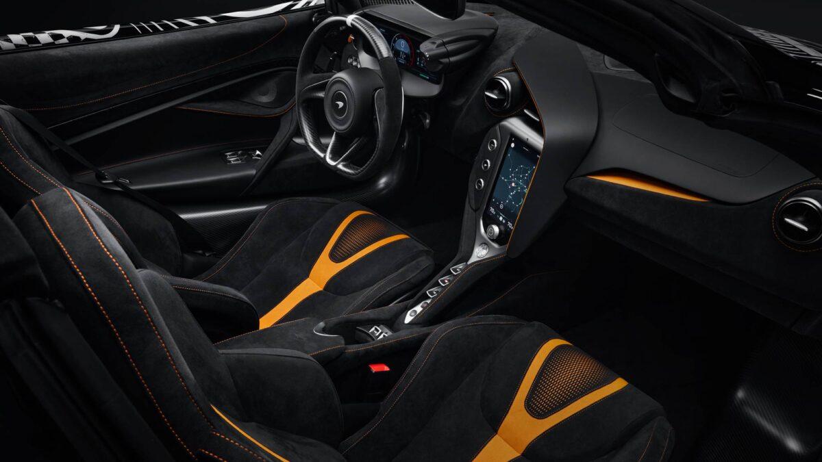 相較於特殊的外觀,McLaren 750S Spider Project Viva內裝採用相當內斂的風格呈現。(圖/McLaren)