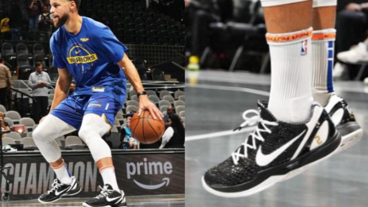 柯瑞分手UA首亮相　腳穿Kobe 6 天使黑曼巴熱身