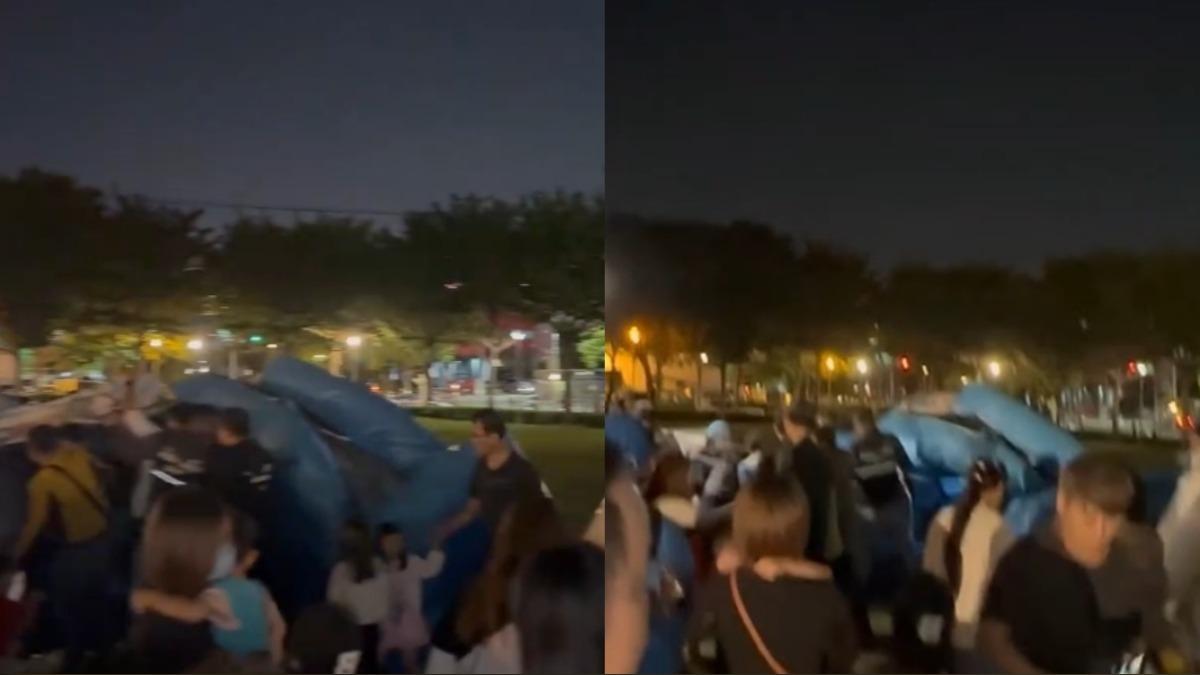 2樓高充氣城堡突消風！台中童出遊驚悚受傷　廠商道歉