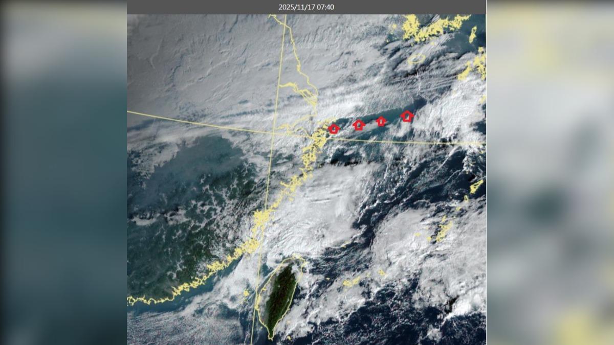 天氣／「雲街」排列現蹤！鄭明典曬衛星圖：強冷空氣南下中
