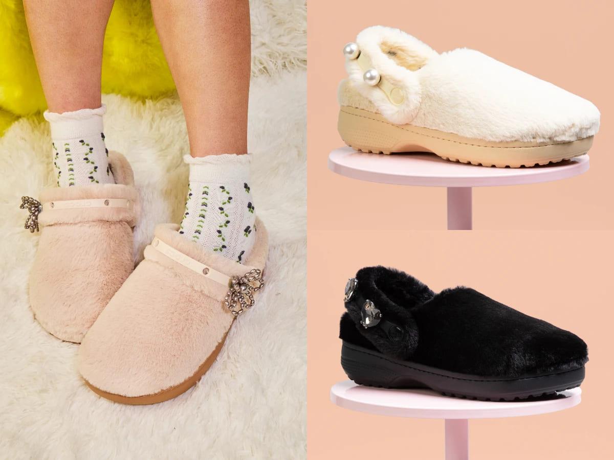 Crocs雪絨洞洞鞋毛絨柔軟兼保暖,舒適又百搭。(圖/翻攝自Crocs)