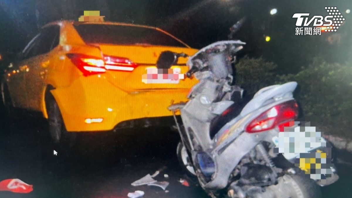 肇事駕駛在6年前還是計程車司機時,曾因違停在機車專用道上導致一名酒駕騎士追撞身亡。(圖/TVBS)