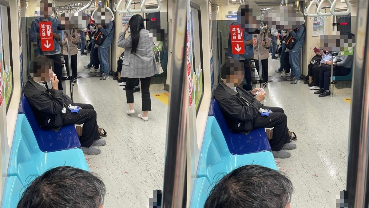北捷板南線車廂「噴射嘔吐」!中年男疑酒醉 女乘客無辜遭殃
