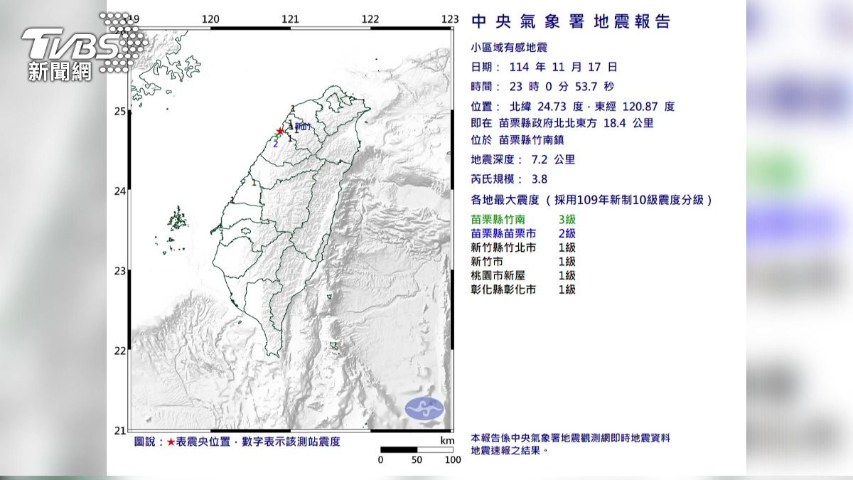 竹南連三震「地底咚咚聲」驚駭民眾　專家曝罕見原因。(圖／TVBS)