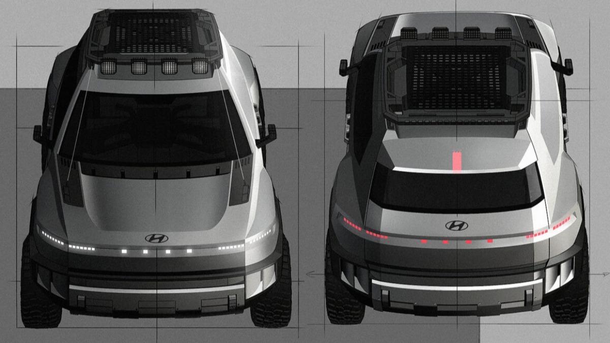Cratere概念車點綴像素化燈組,符合Hyundai新世代家族設計元素。(圖/Hyundai)