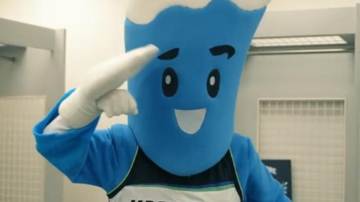 高雄全家海神吉祥物布浪尼。(圖/翻攝自高雄全家海神 Kaohsiung Aquas yt)
