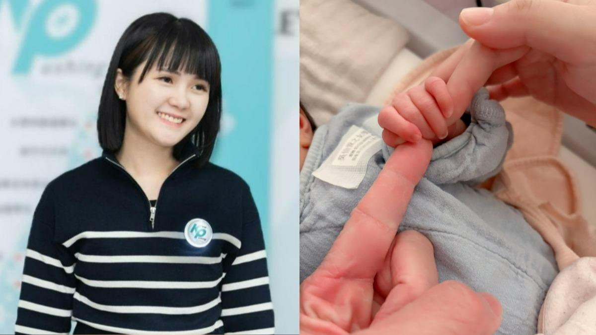 吳怡萱生了 緊握女兒「吳花果」全家福曝光